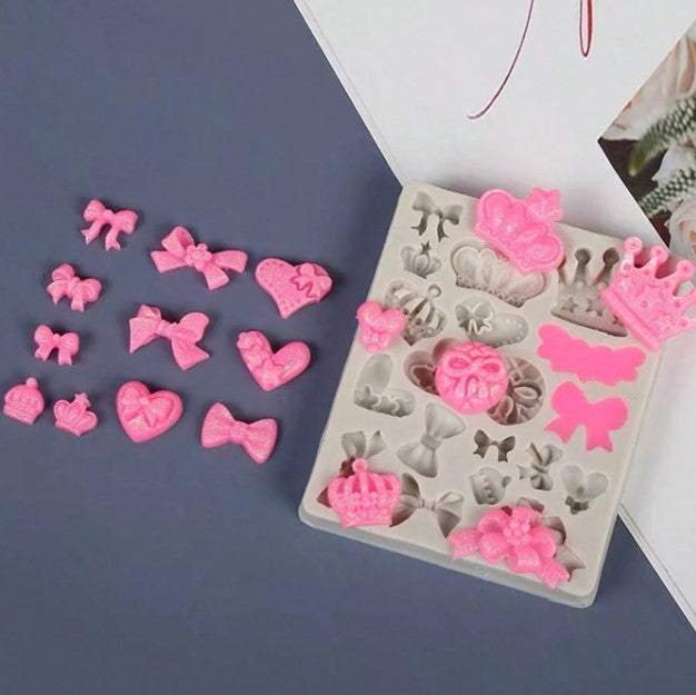 Mini Crown & Bowknot Silicone Mold