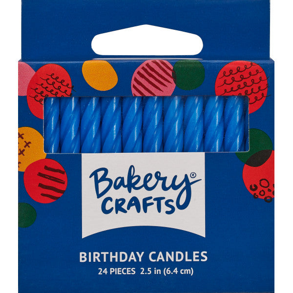 Blue Spiral Candles