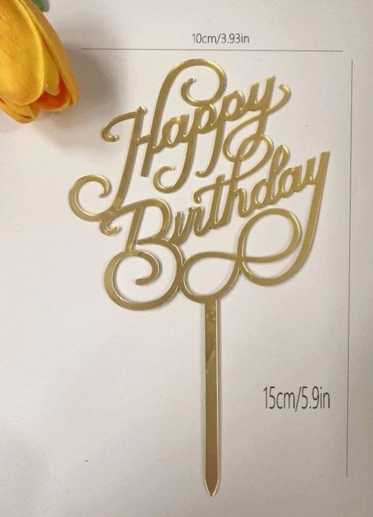 Modern Letter Design Cake Topper