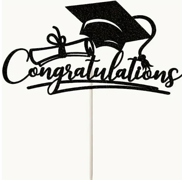 "Congratulations" Graduation Cake Topper