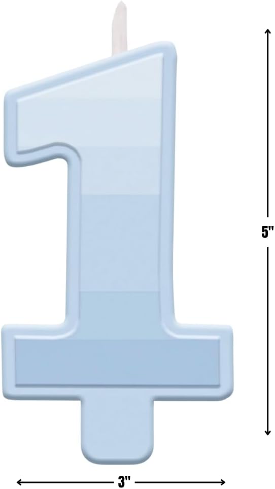 Light Blue Little Mister One-Derful Birthday Candle