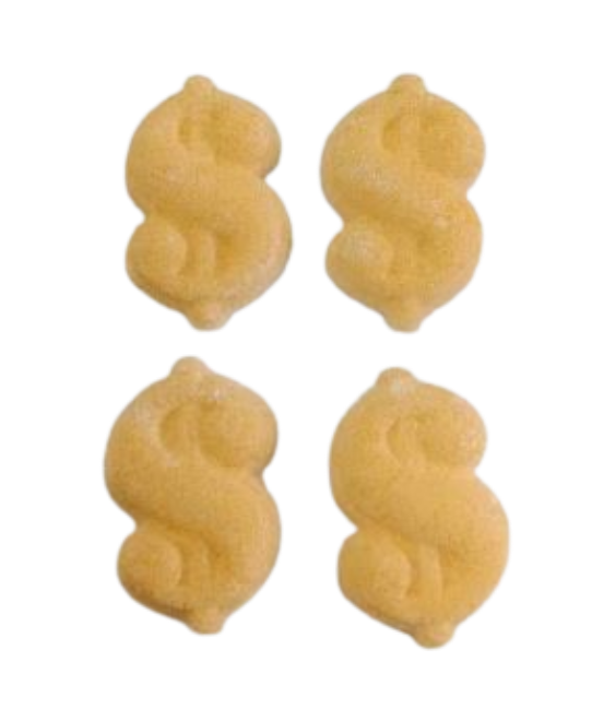Gold Dollar Sign Sugar