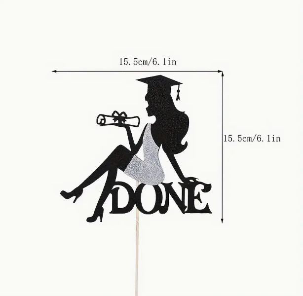 Done Graduation Cake Topper