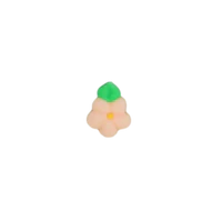 1/2" Royal Icing Drop Flowers - Peach