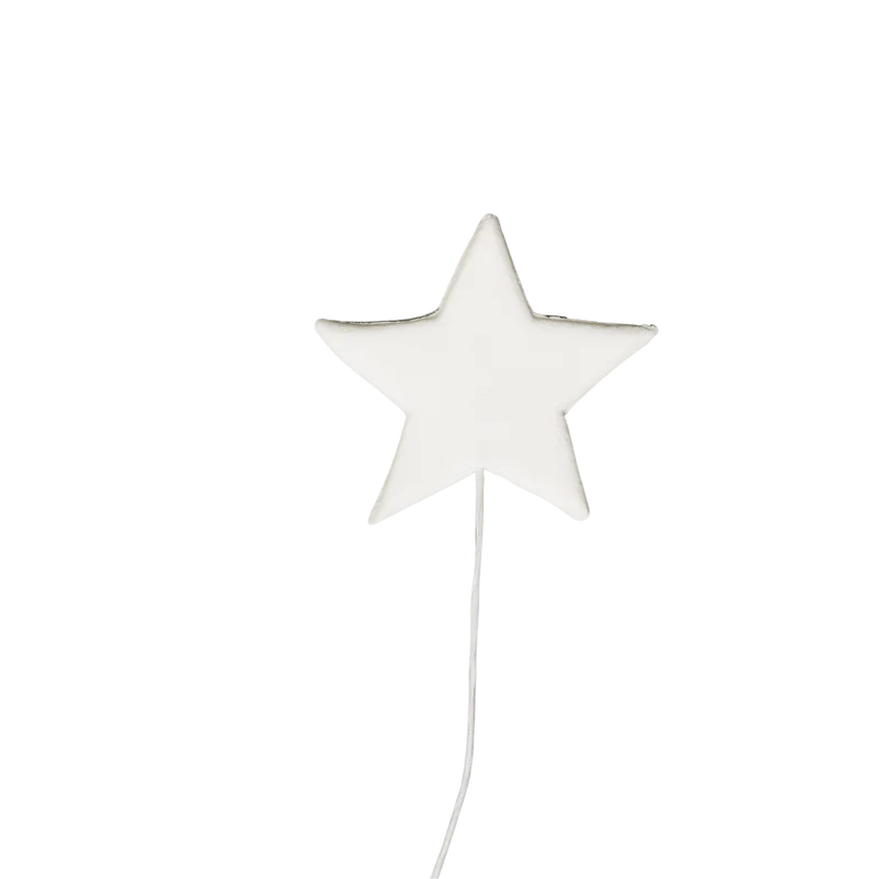 1.5" Stars on Wire - Large - White
