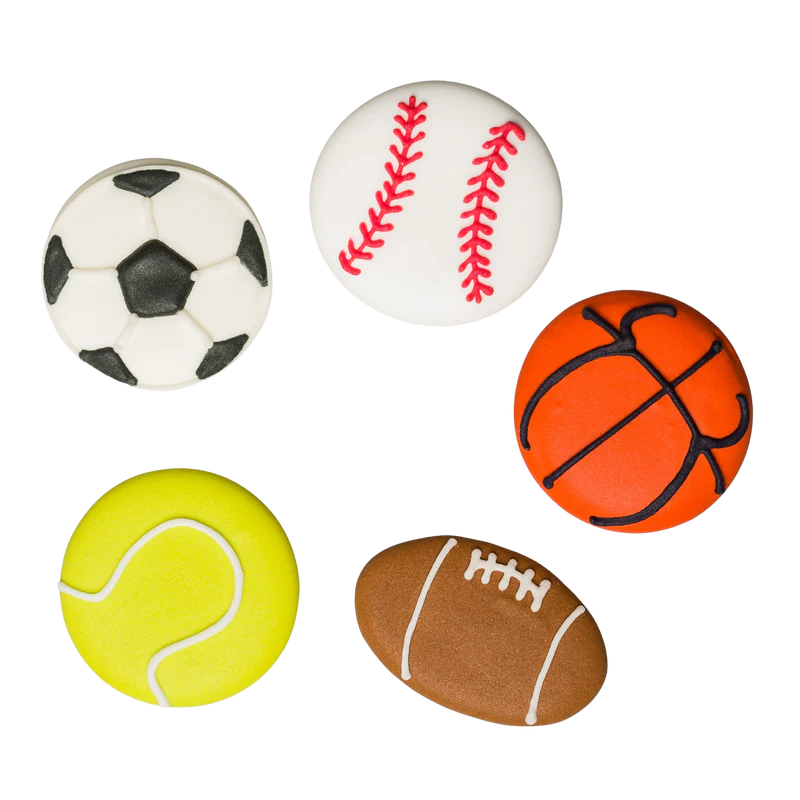 Royal Icing Sports Balls Assortment