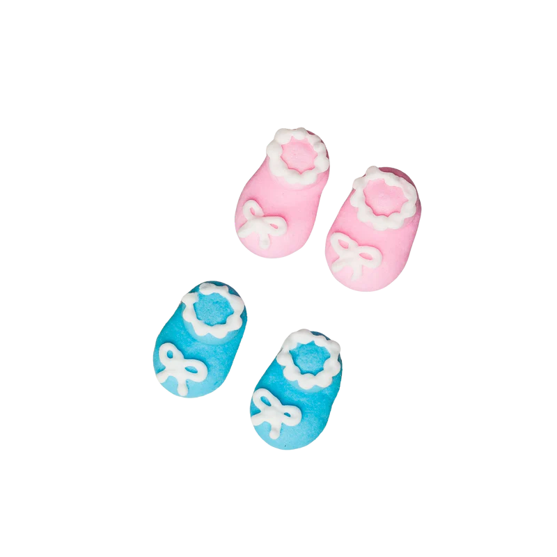 3/4" Royal Icing Baby Booties - Assorted