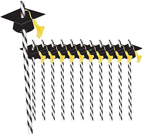 Unique Graduation Straws With Grad Caps