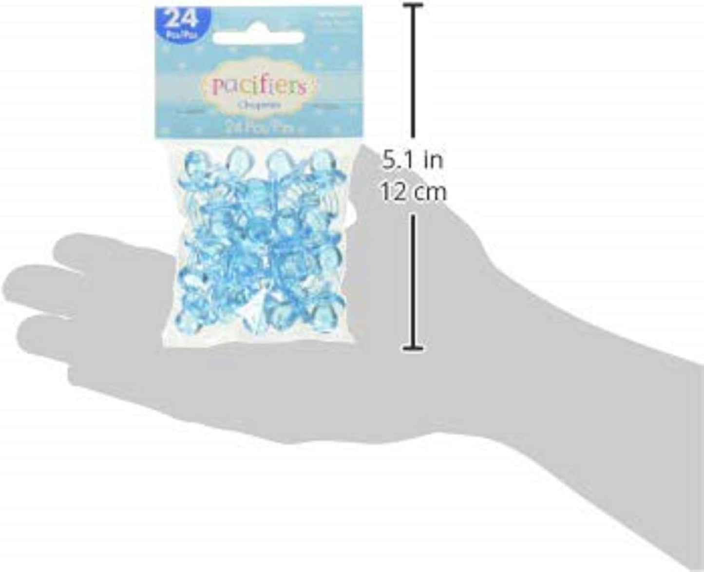 Mini Multi Blue Plastic Pacifier Topper