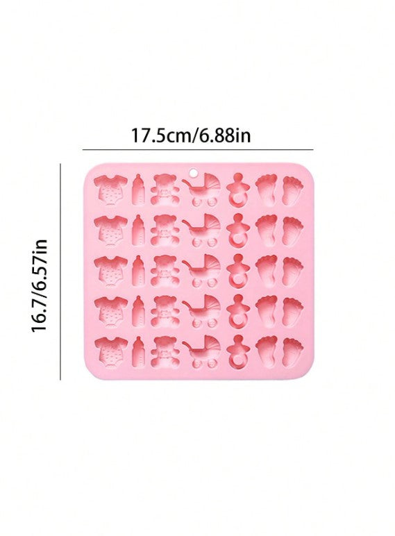 7 Patterns Apparel, Bear, Bottle, Footprint Silicone Mold