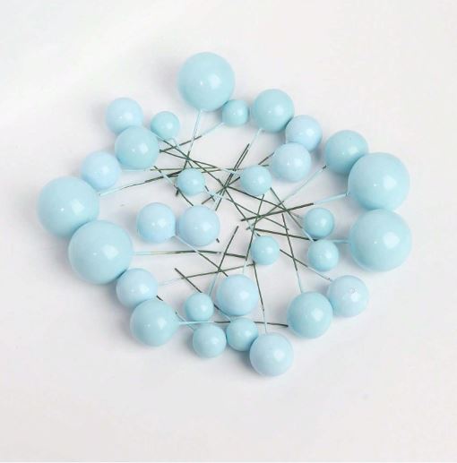 20 Pcs Balls - Blue Cake Topper