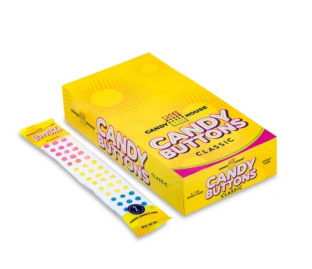 Necco old fashioned Candy Buttons .05oz strips
