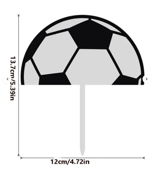 Modern Soccer Cake Topper