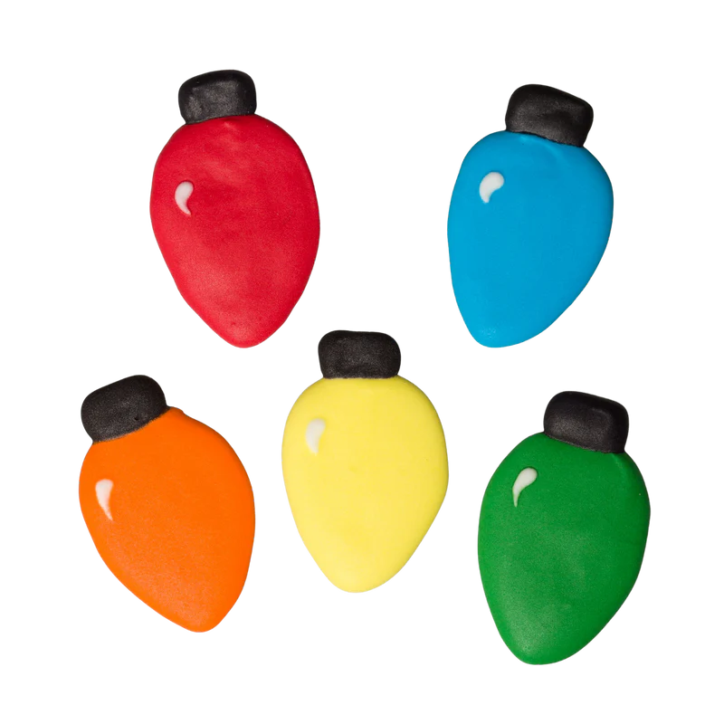 2" Royal Icing Christmas Lights - Assorted
