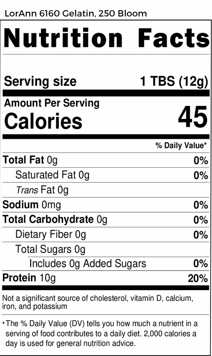 Gelatin, (250 bloom) 4oz