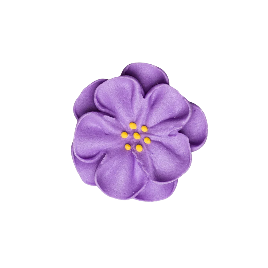 1.5" Royal Icing Dainty Bess Rose - Lavender