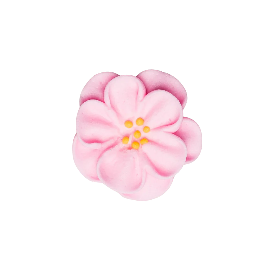 1.5" Royal Icing Dainty Bess Rose - Pink