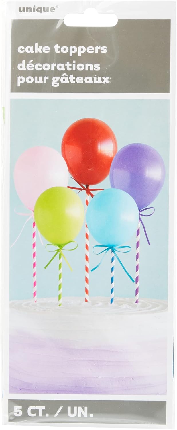 Vibrant Assorted Colors Mini Balloon Stick Cake Toppers