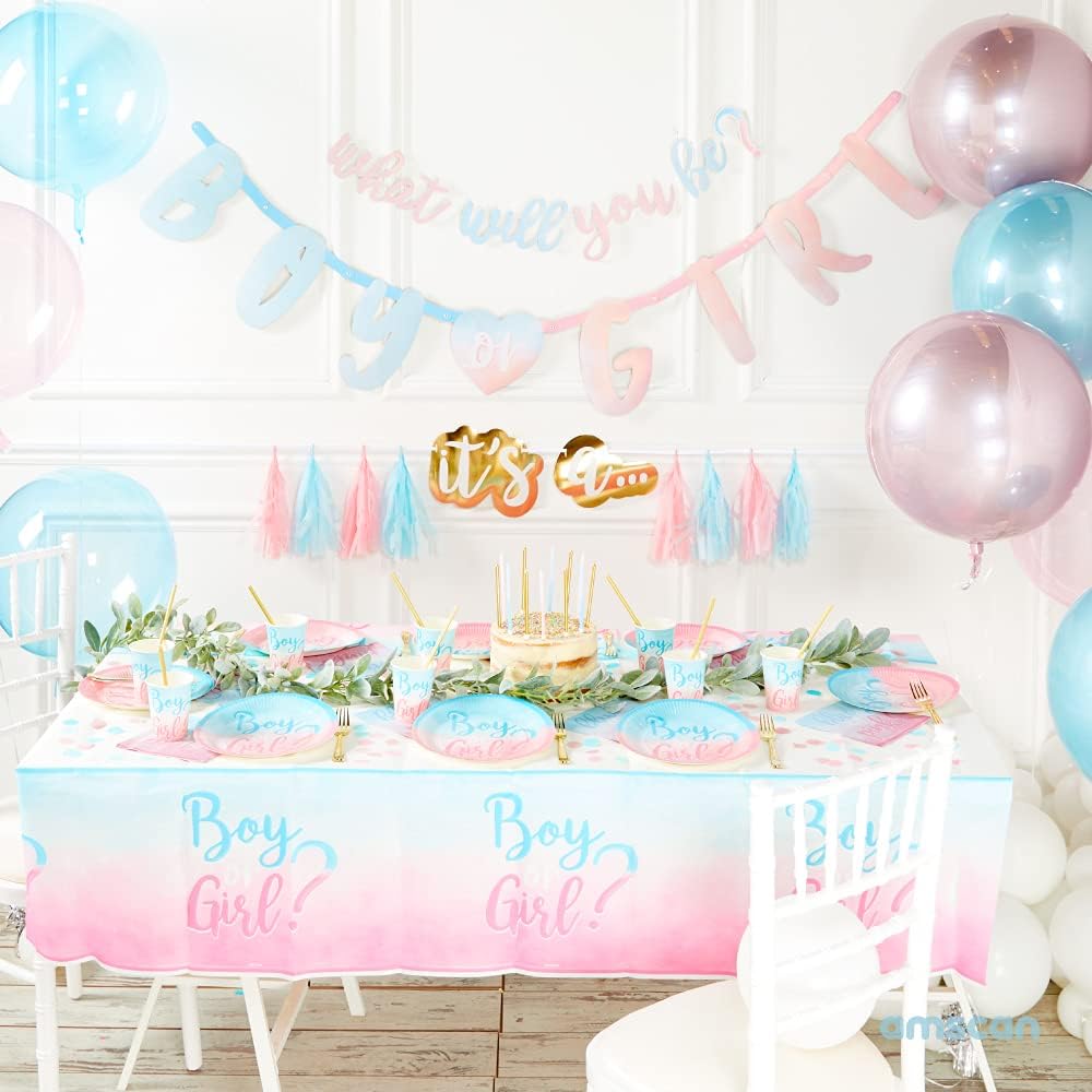 Gender Reveal Paper Cupcake Toppers Party Picks