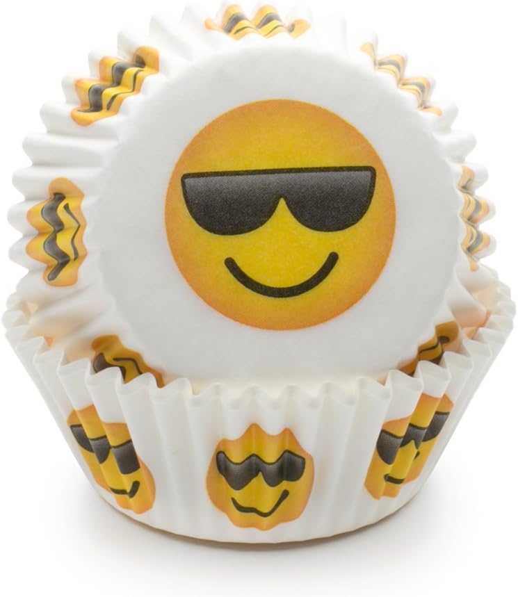 Fox Run Sunglasses Emoji Bake Cup Set of 50