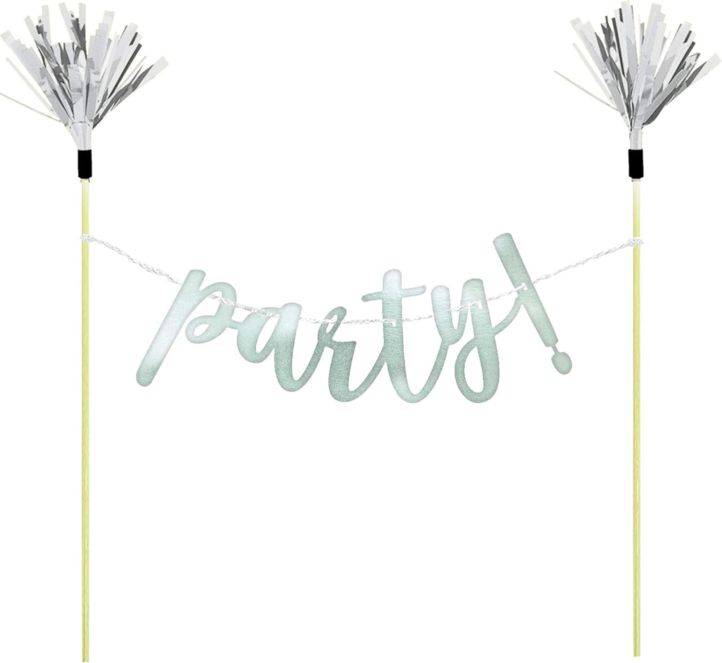 "Party" - Cake Banner - Silver