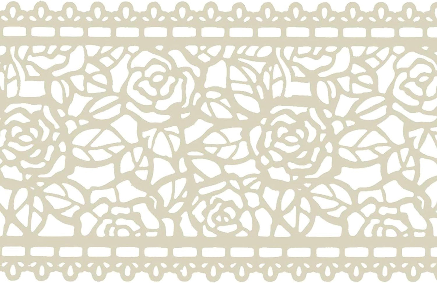 Cake Lace Rose Blossom Ivory White 14-inch