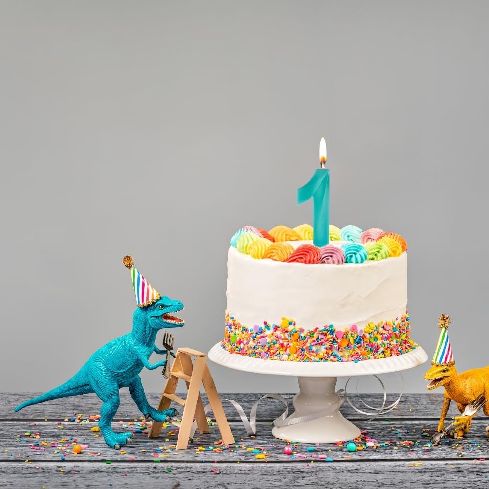 #1 Aqua Blue Facet Candle