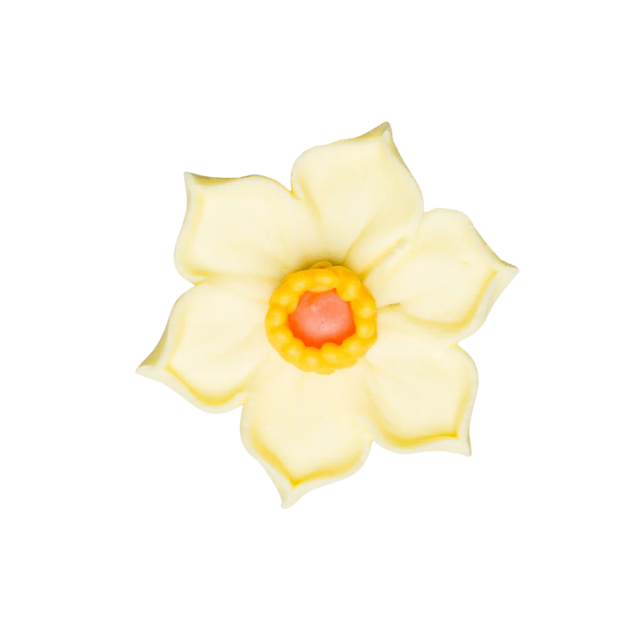 1.75" Royal Icing Daffodil - Yellow