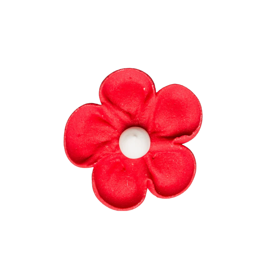 1.5" Royal Icing Blossom - Red