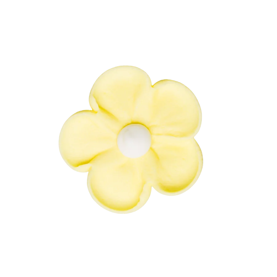 1.5" Royal Icing Blossom - Yellow