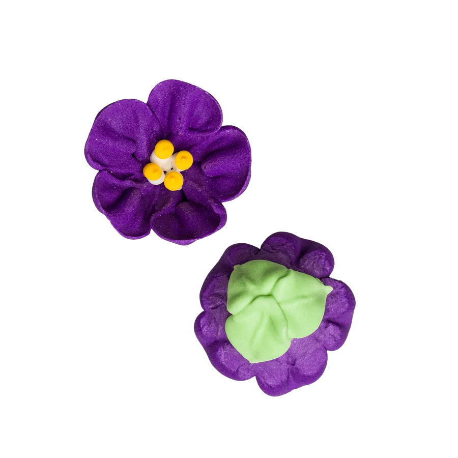 1.5" Royal Icing Petunia - Purple