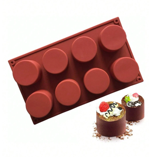 8 Cavity Cylindrical Silicone Mold