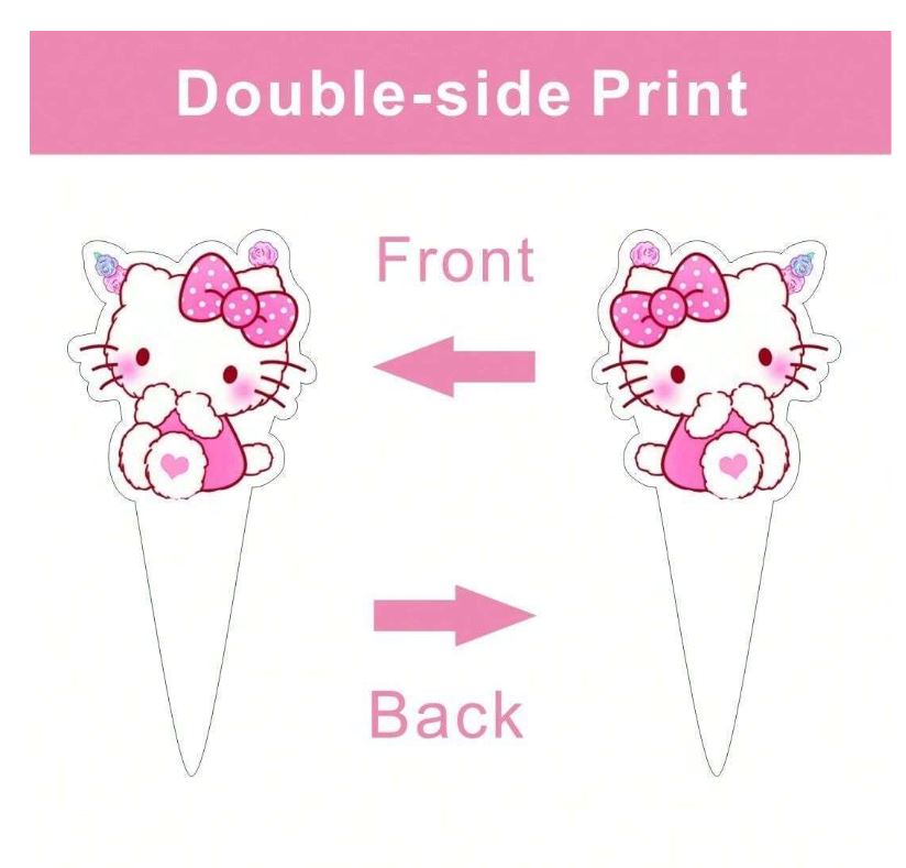 25pcs Kitty Cat Cake and Cupcake Toppers