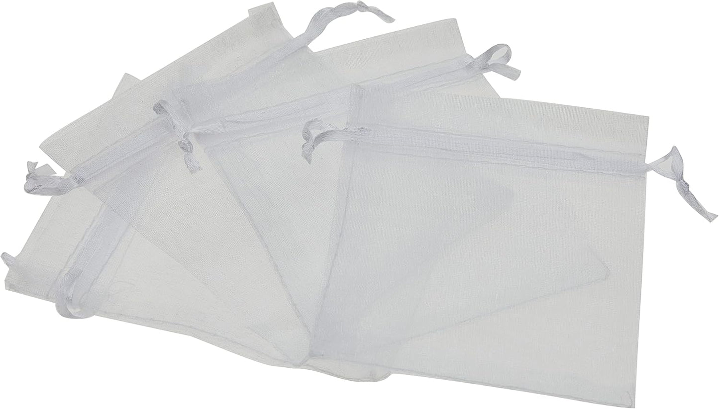 Elegant White Organza Bags