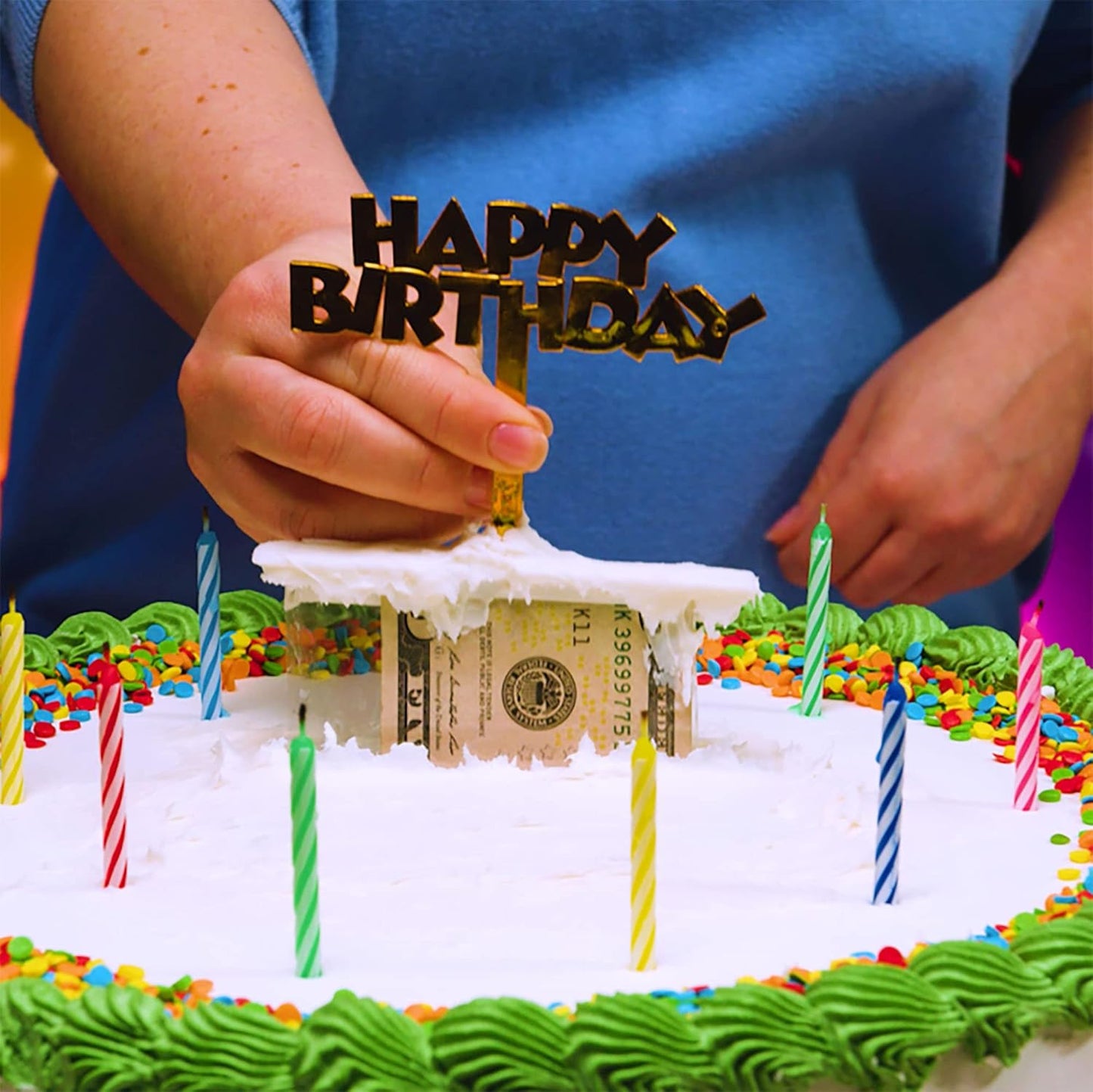 Cash Stash Cake Surprise - Pull Out Money Box for Birthday Cake