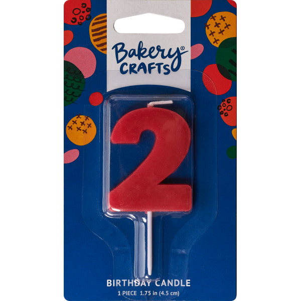 2 Mini Block Numeral Candles
