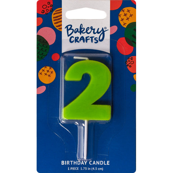 2 Mini Block Numeral Candles