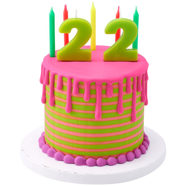 2 Mini Block Numeral Candles