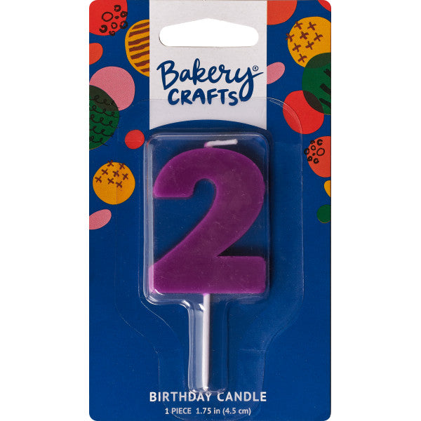 2 Mini Block Numeral Candles