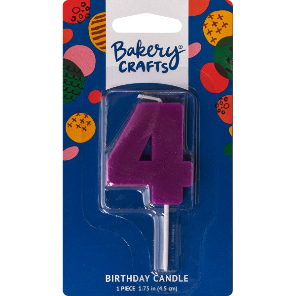 4 Mini Block Numeral Candles