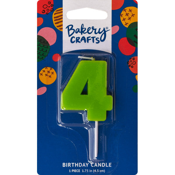4 Mini Block Numeral Candles