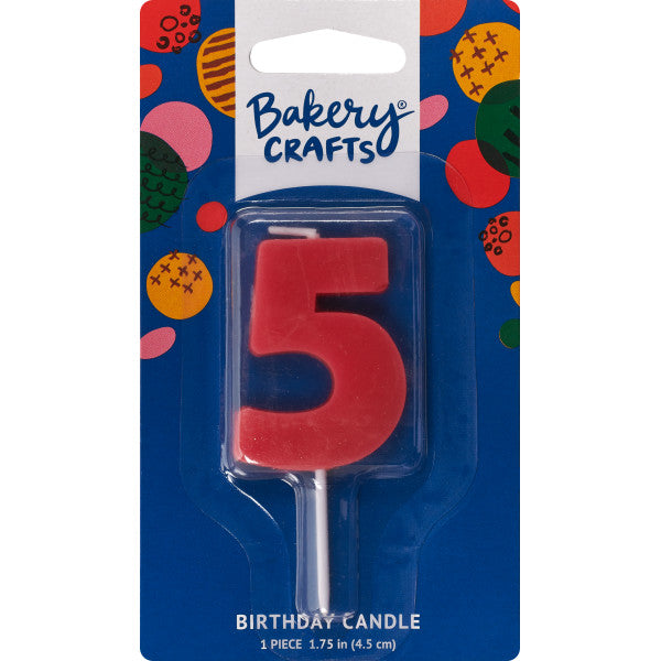 5 Mini Block Numeral Candles