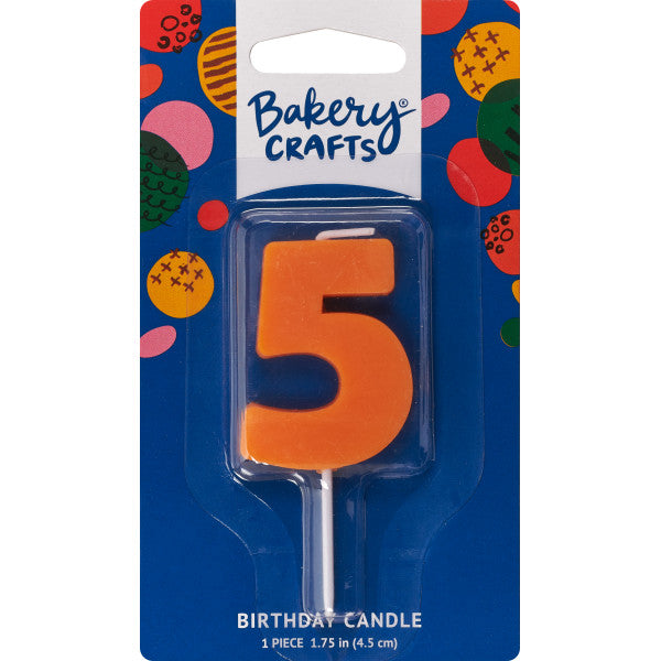 5 Mini Block Numeral Candles
