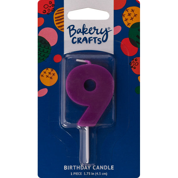 9 Mini Block Numeral Candles