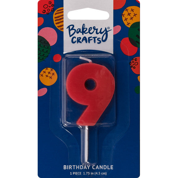 9 Mini Block Numeral Candles