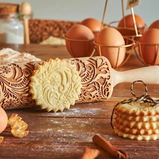Flower Detail Rolling Pin