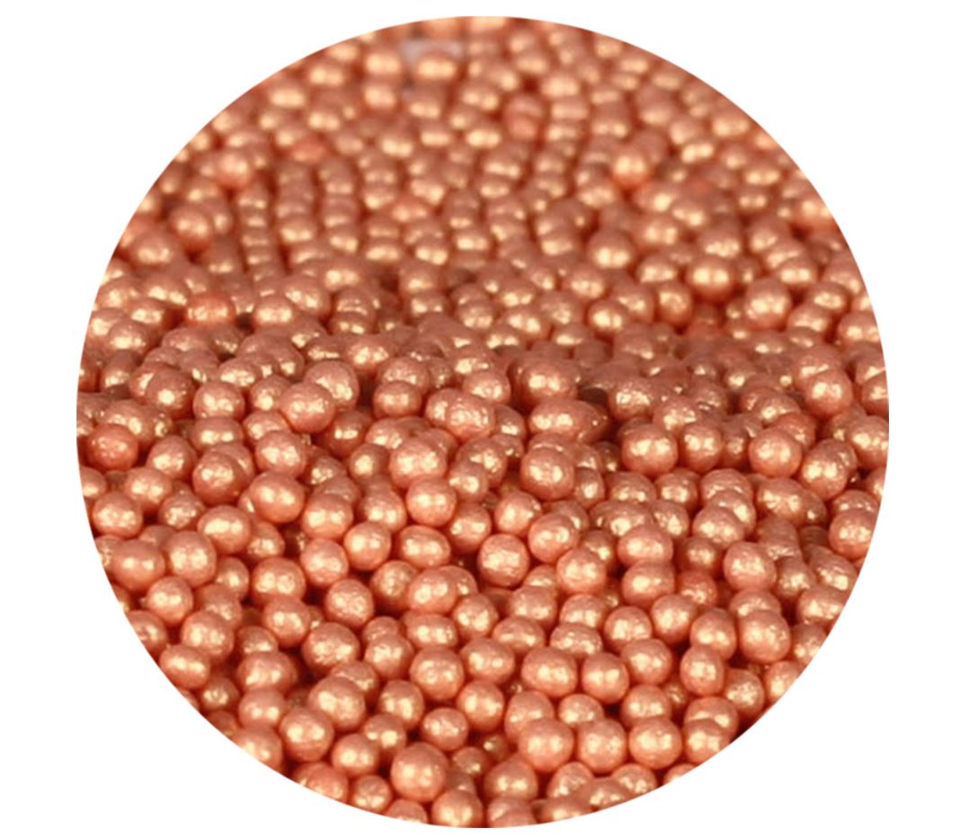 Shimmering Rose Gold Nonpareils