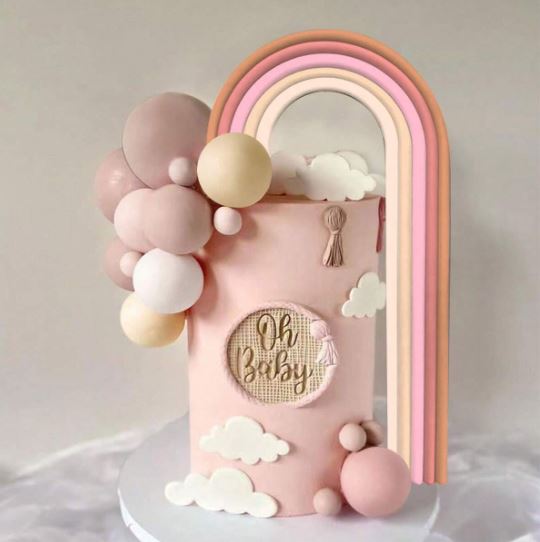 28Pcs Rainbow Cake Toppers Set