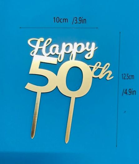 Happy 50th Cake Topper