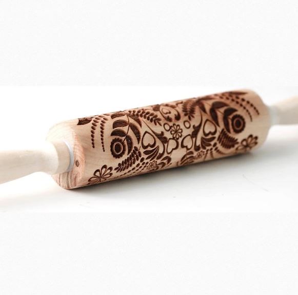 Flower Embossed Rolling Pin